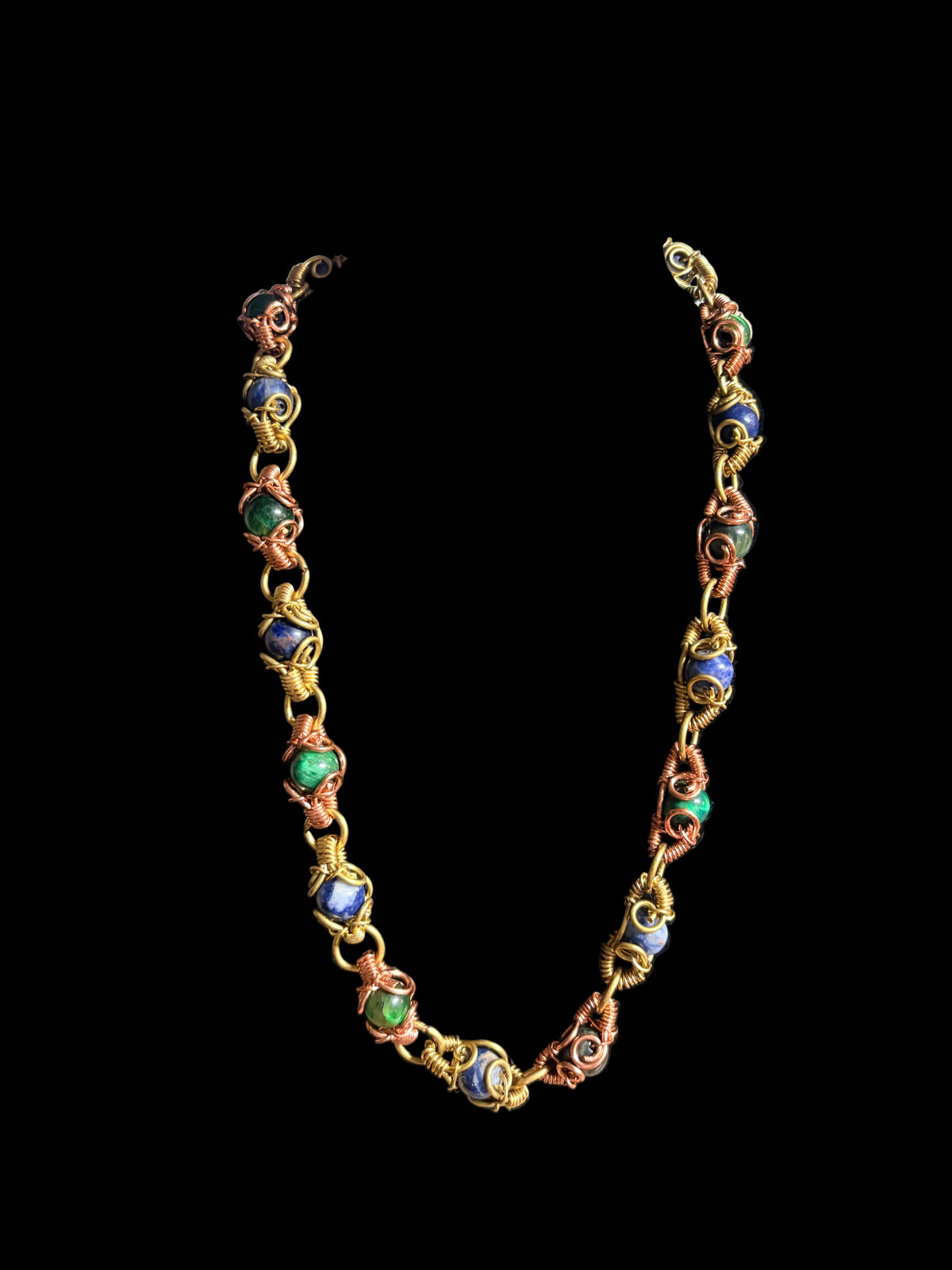 1/1 alternating dragons eye necklace