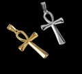 Gold/silver ankh pendant